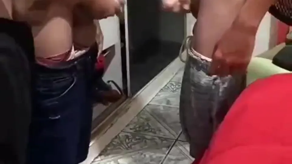 Three friends playing with their cocks together - ThisVid.com