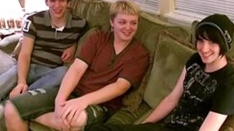 three lover on the couch gay boys porn