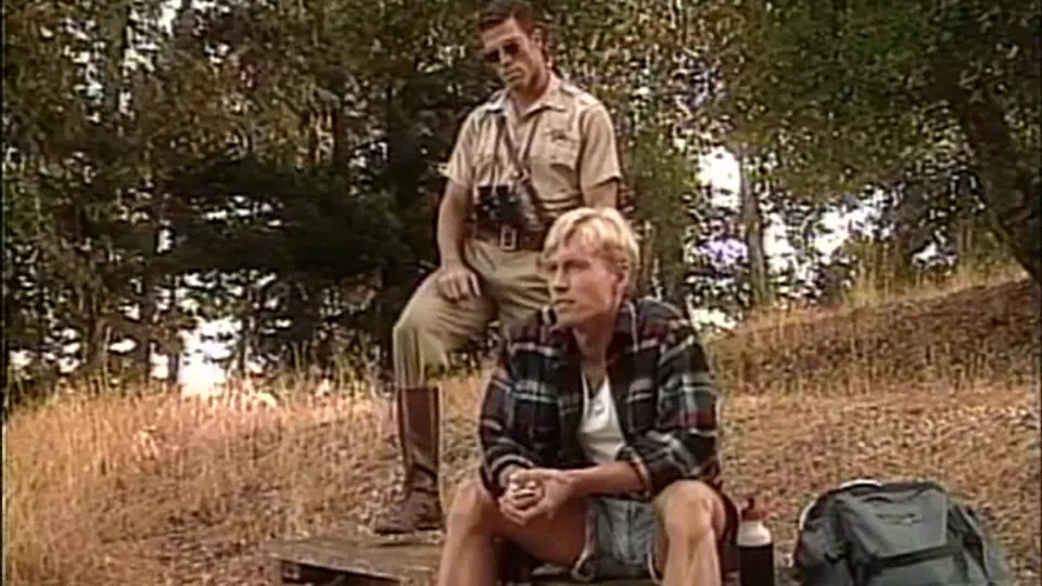 Three lovers are getting naked and starting to fuck in the forest