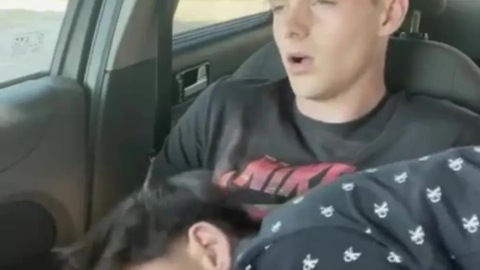 Tie lovedanny kissing and sucking in car twink porn