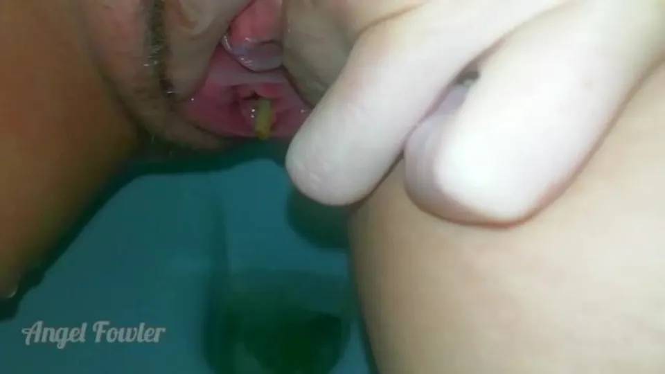 Menstrual Cup Pee Show in Airport Disabled Toilet