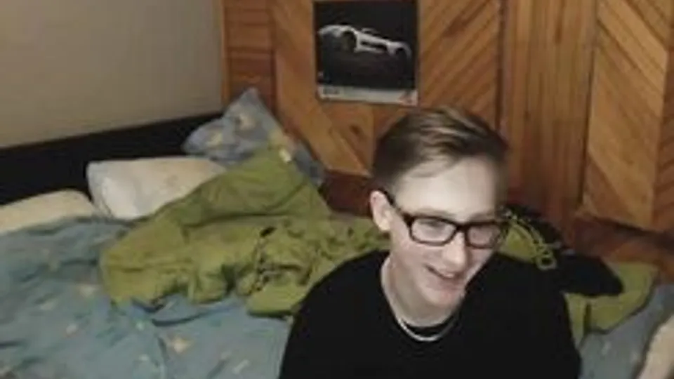Tiny blonde nerd