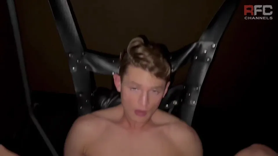 Top hung Barebacks slutty blonde cuntboi in a sling - ThisVid.com
