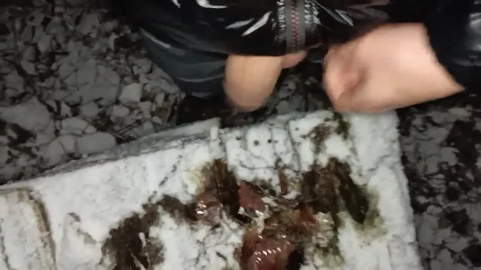 Touching snow with cock , pee and cum in snow [Idmir Sugary].mp4