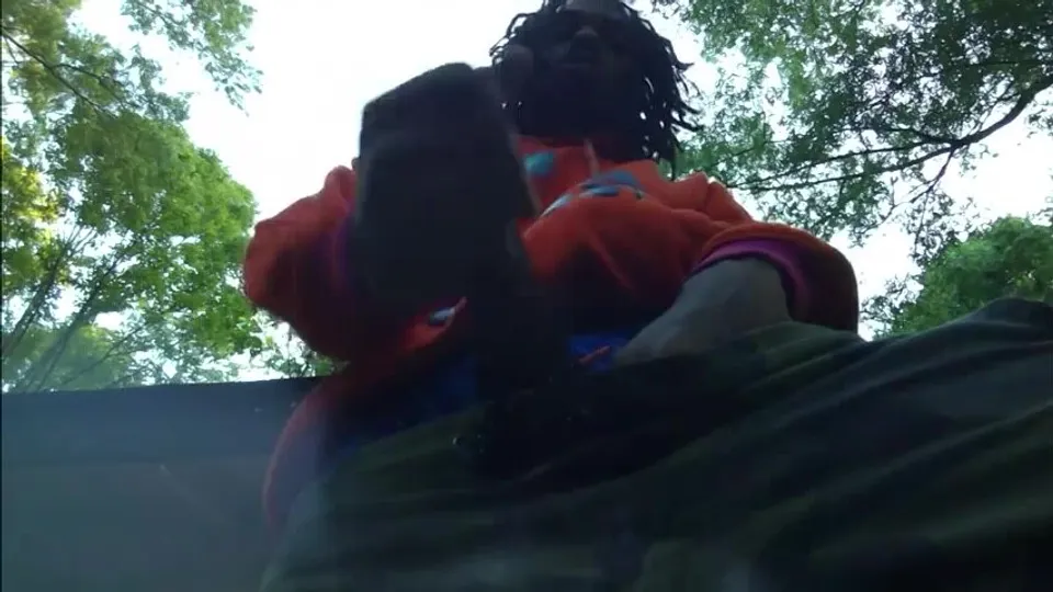 Trade stroking his dick and blows load in park - ThisVid.com