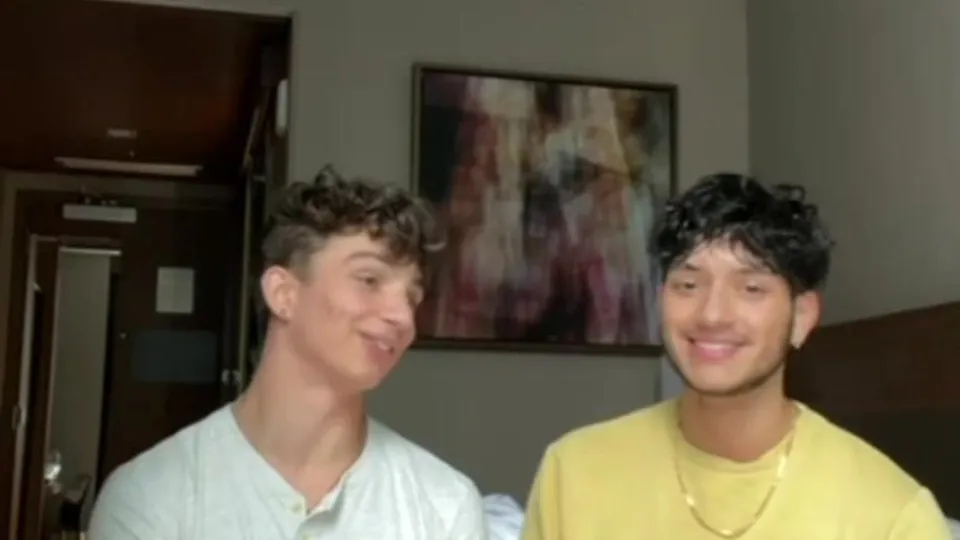 Tristan and guy friend mess around hot
