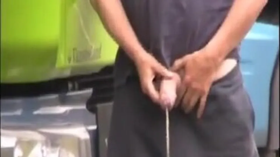 Trucker Caught Pissing Outside