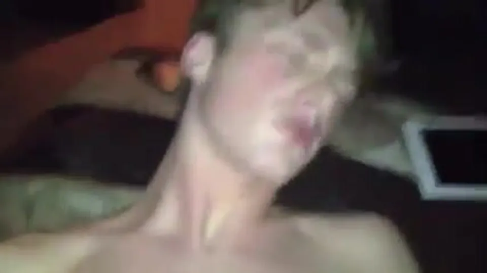 Twink cums so hard while being fucked - ThisVid.com