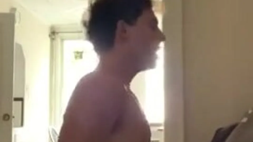 Twink in pink undies rides cock until he cums - ThisVid.com