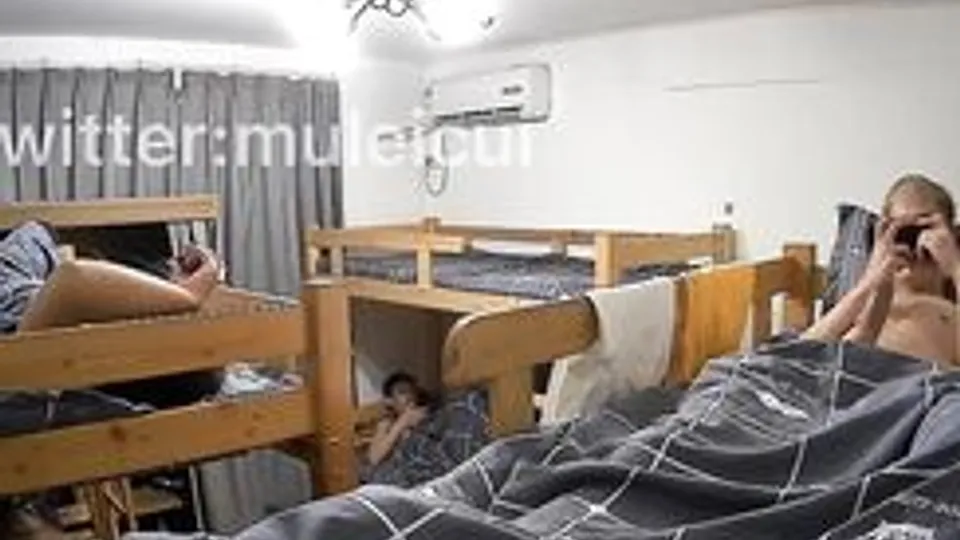 Twink Masturbates in Boarding School Bunk