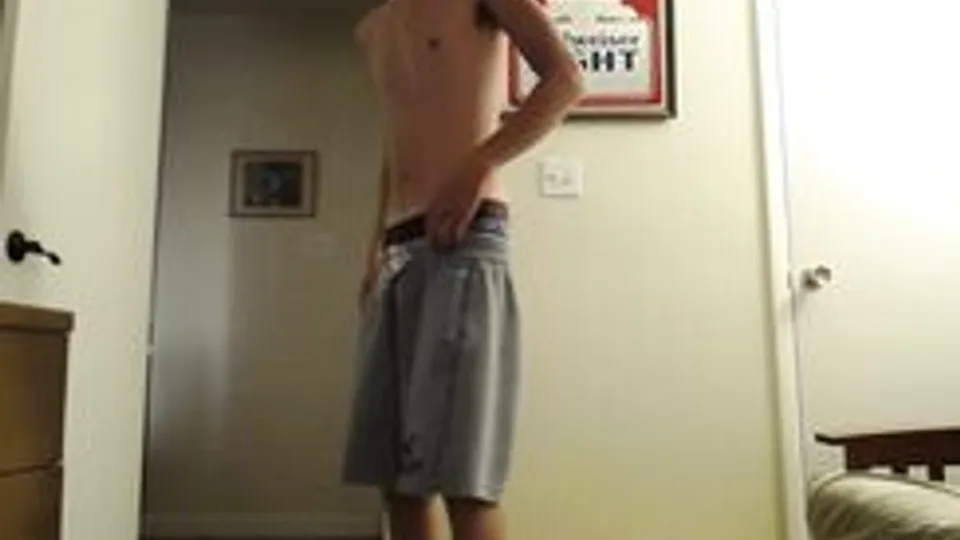 Twink strips and beats one off