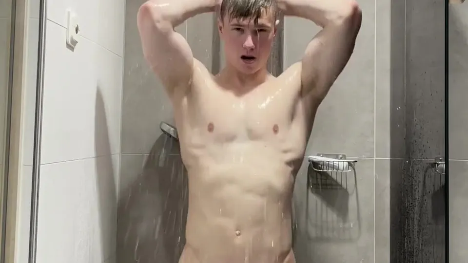 Twink Uncut Dick in the Shower
