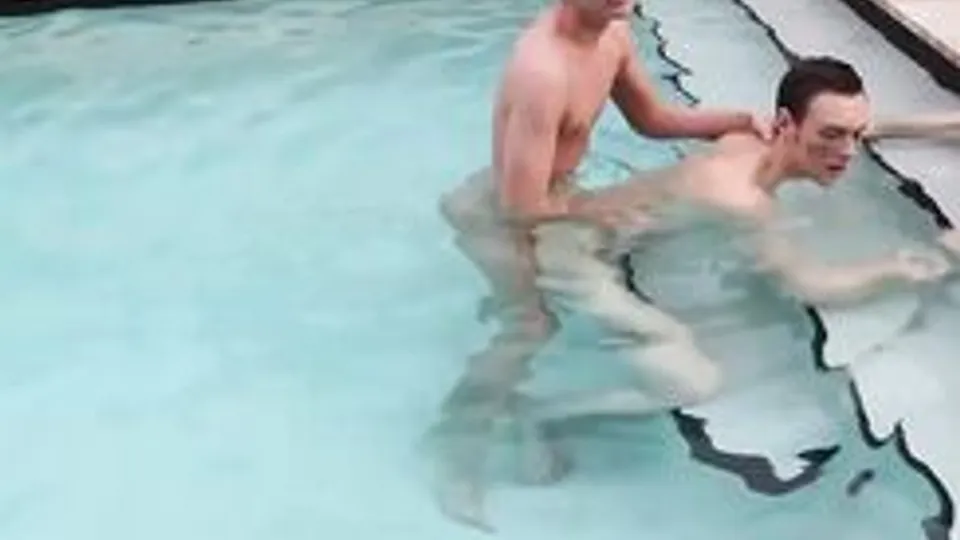 TWINKS HAVE A RAW  POOL FUCK & MASSIVE CUM BREED