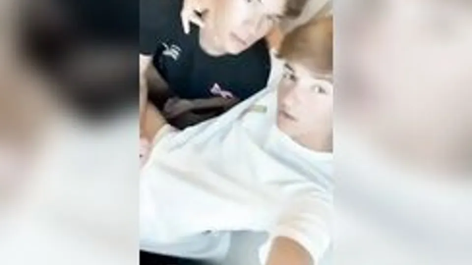 Twinks Public Train Cum