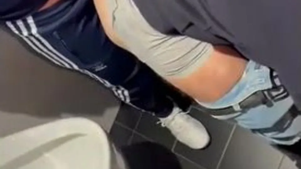 Two Dom Dudes Fuck a Faggot at the Men's Room Urinals - ThisVid.com