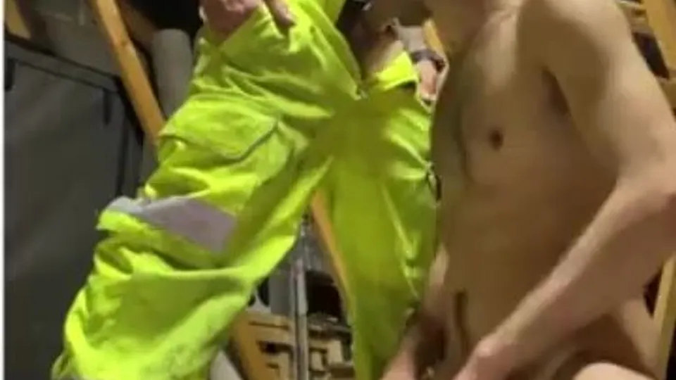 Attic Encounter: Horny Co-Workers Fuck