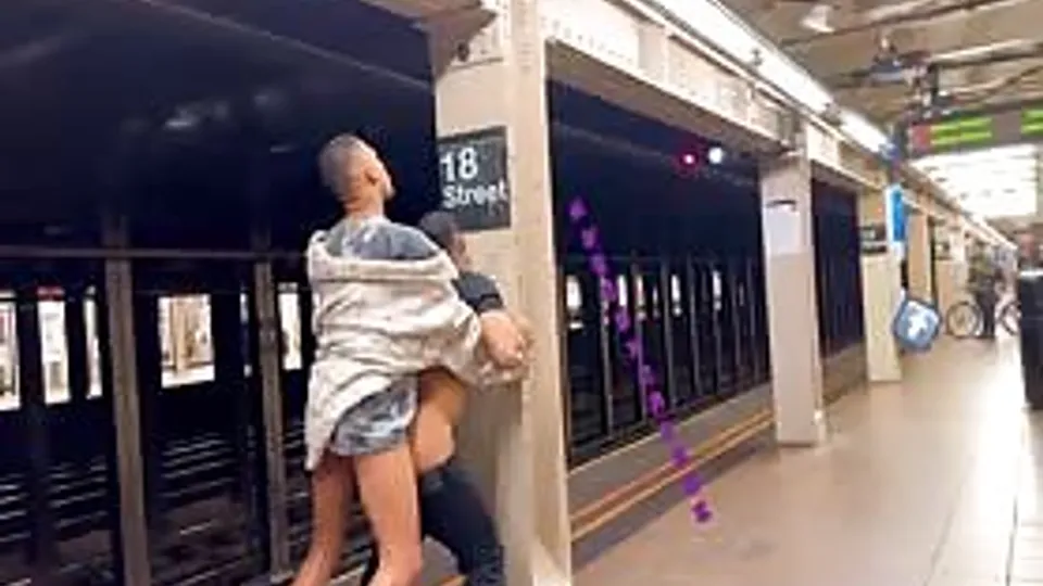 Two french guys fucking at the subway