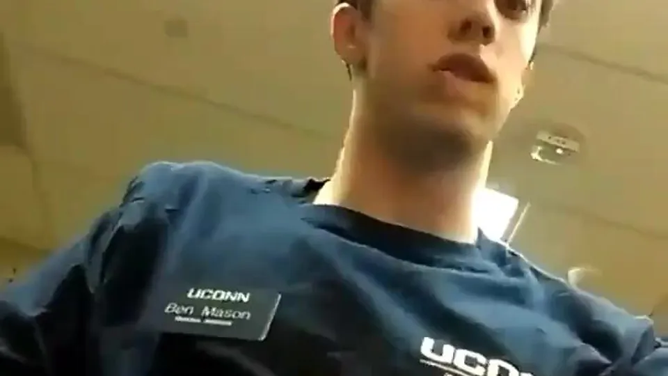 UCONN College Boy Risky Wank