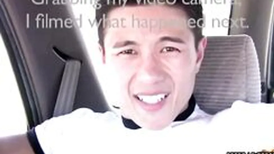 Asian Boy Cums in Car