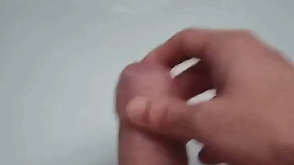 British Teen Cums in the Sink