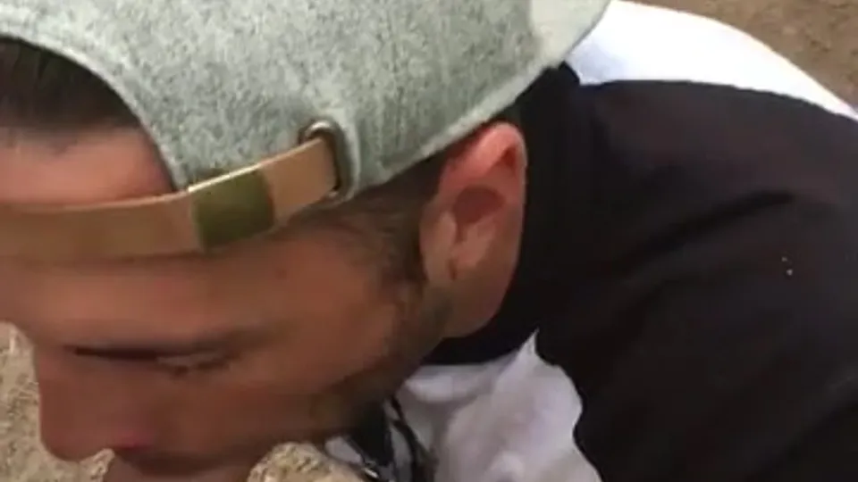 Uncut guy shoots his load while getting face fucked then swallows - ThisVid.com