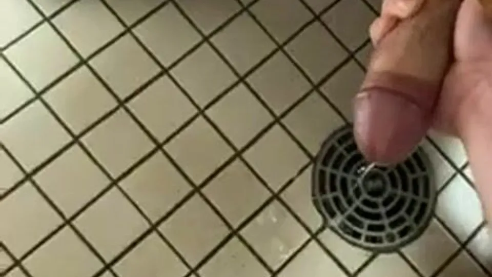 Uncut Restroom Jerk Off