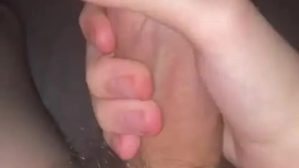 Uncut teen plays with his foreskin