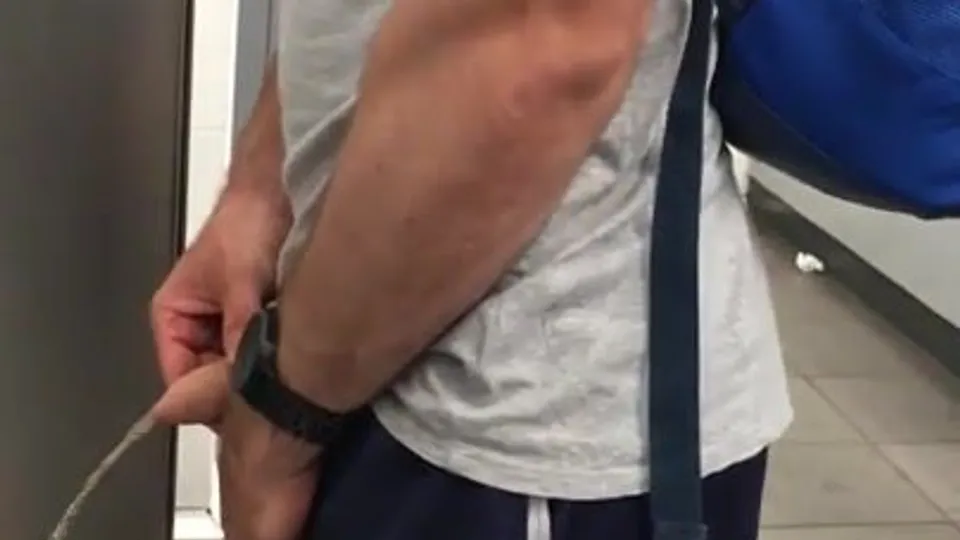 Public Urinal Pissing