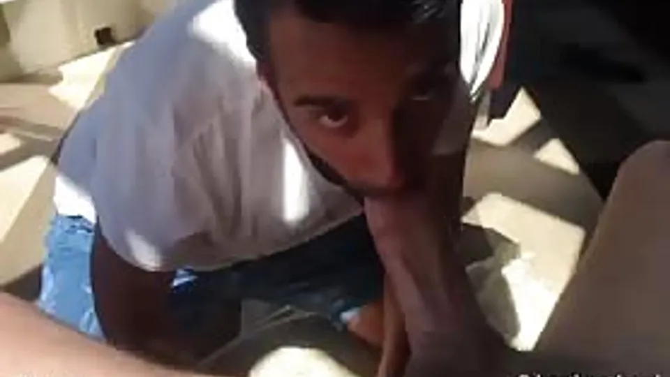 Vebal daddy gets his big cock throated