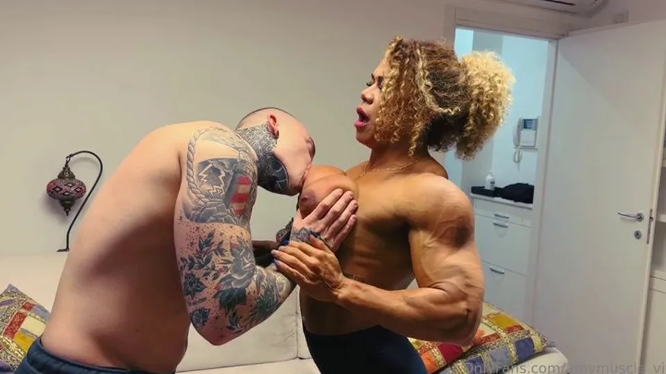Muscle Studs in Intense Action