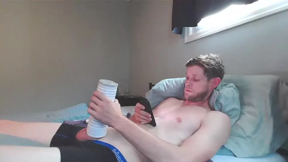 Verbal Daddy Cums Using Toy - ThisVid.com