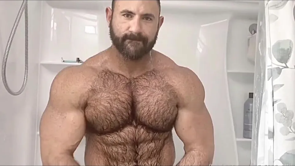 Verbal Hairy Musclebear Shower show - ThisVid.com