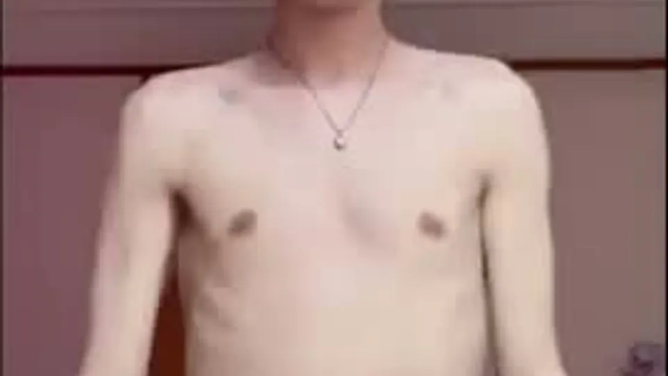 Femboy Masturbates with Dildo on Webcam