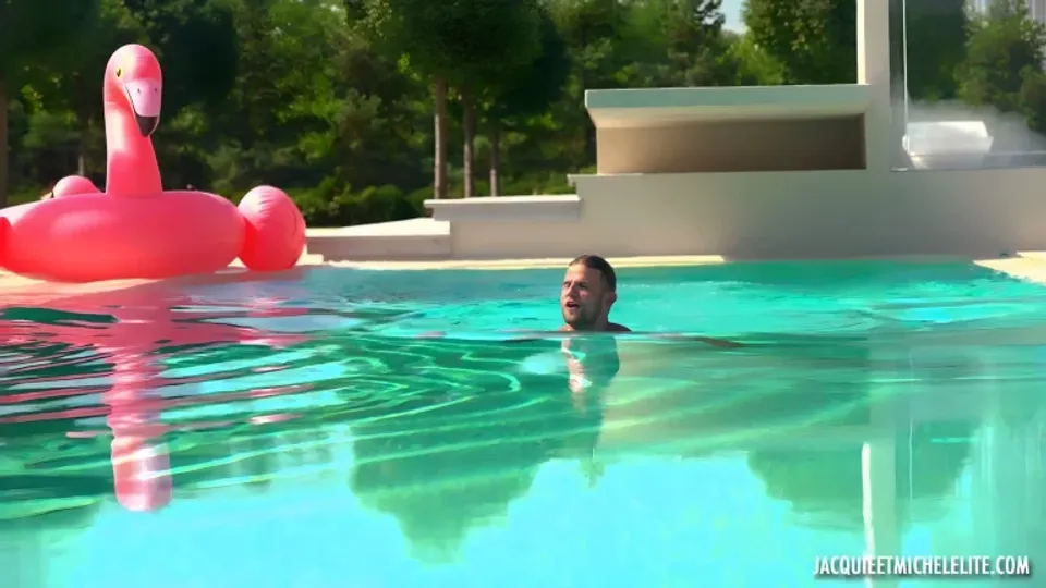 Vince And Melia Fuck By The Pool 