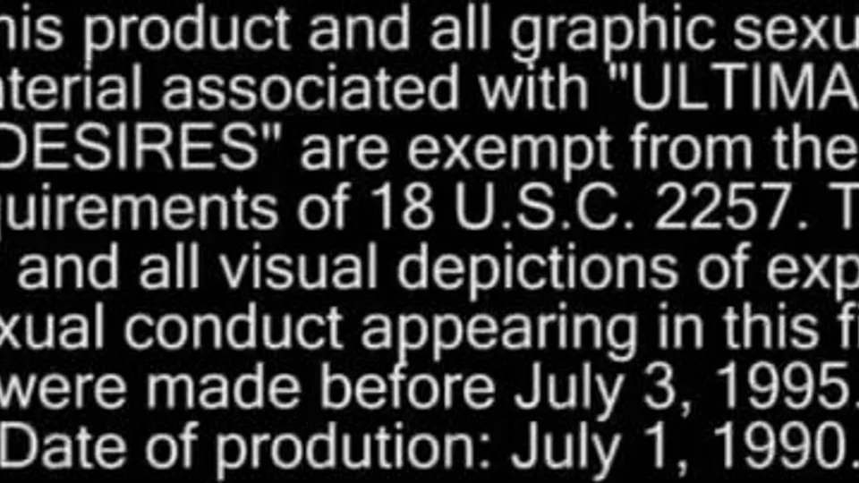 Vintage USA porn: 'Ultimate Desires' 1990