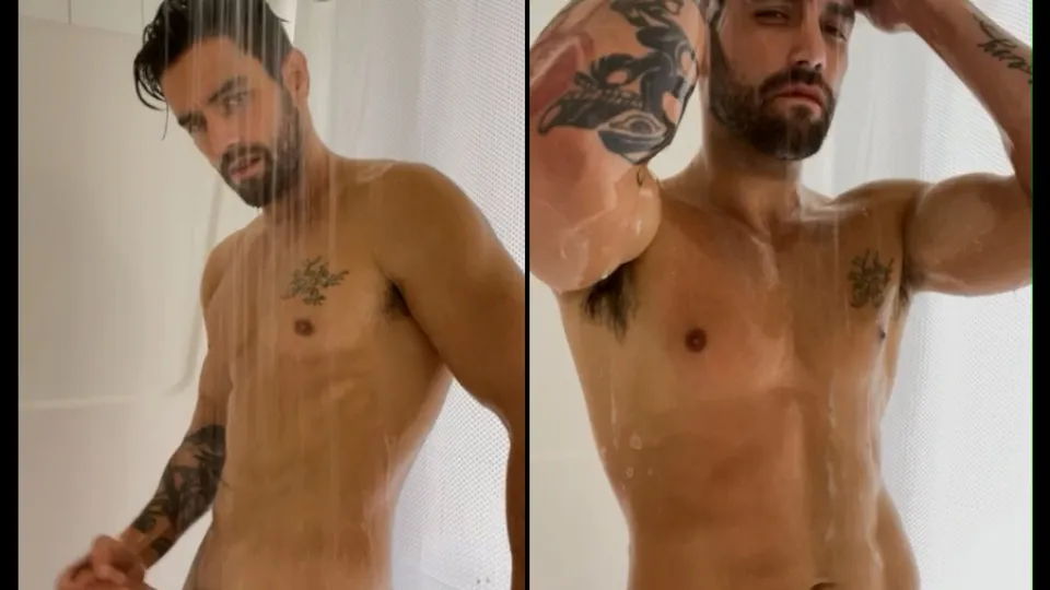 Viral tik-tok hottie jacks off in the shower - ThisVid.com