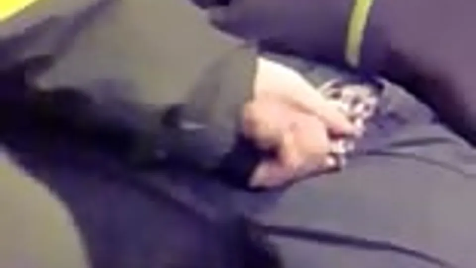 Wank in metro