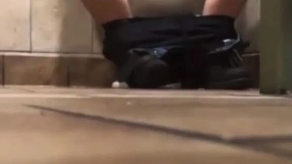 Wanker Caught & Busted / Flips Bird & Eats His Load! - ThisVid.com