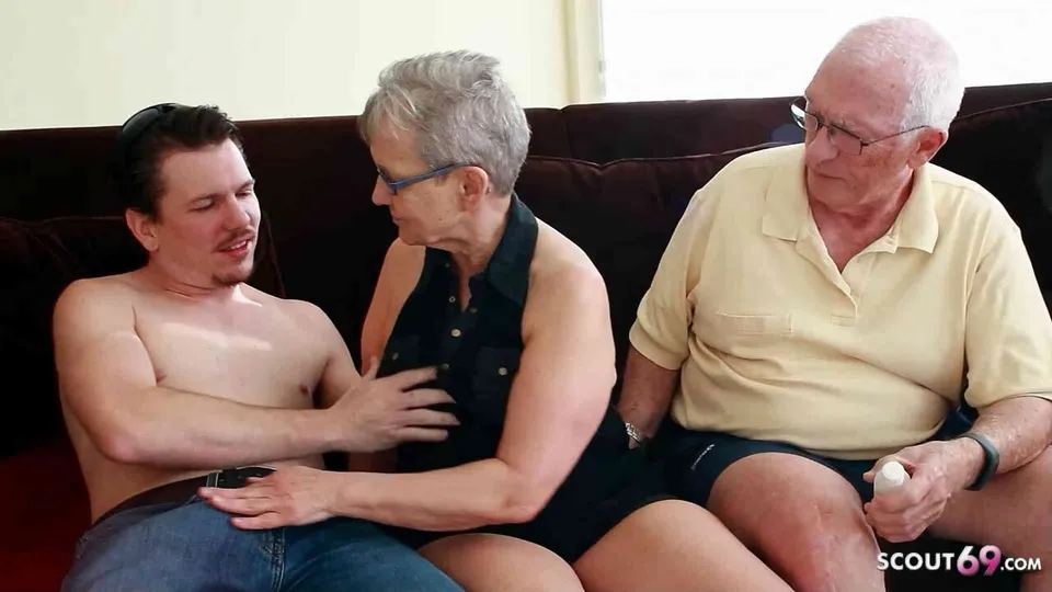 Watch Old Granny Wife and husband at First FFM Threesome Sex with Big Dick Boy  - 2024