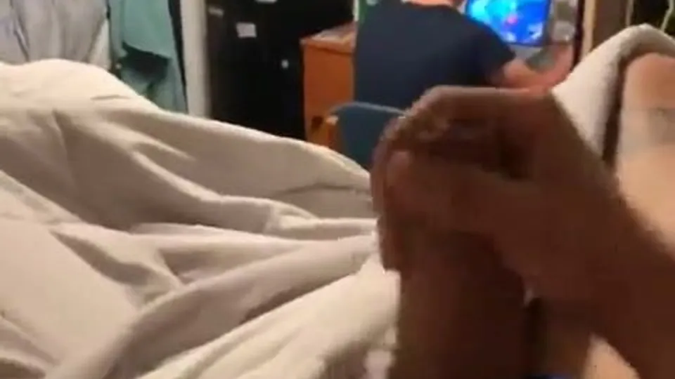 While room mate is gaming....