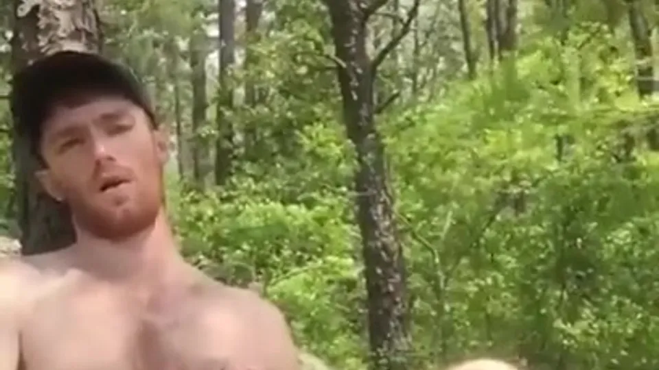 White Bearded Guy Masturbates in the Woods - ThisVid.com