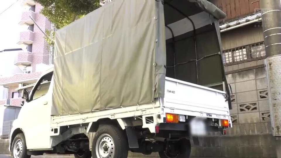 white truck parked street