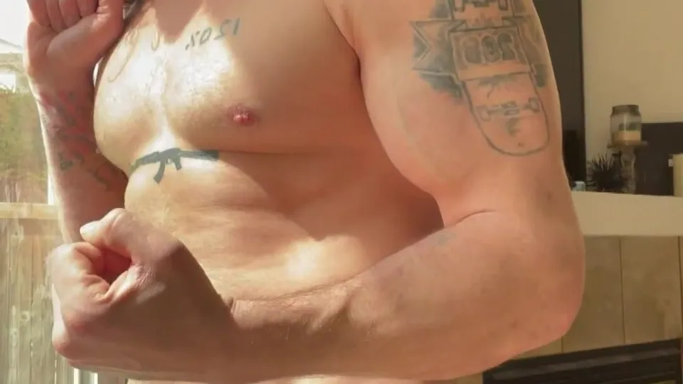 Wild hot long haired man with dirty talk jerks off - ThisVid.com