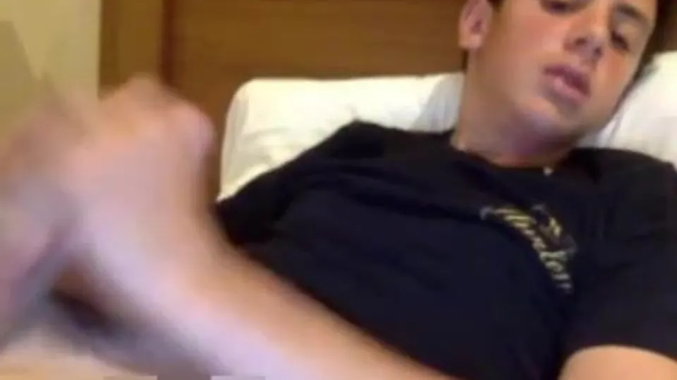 Blond Latino Teen Kitten Strokes Uncut Cock