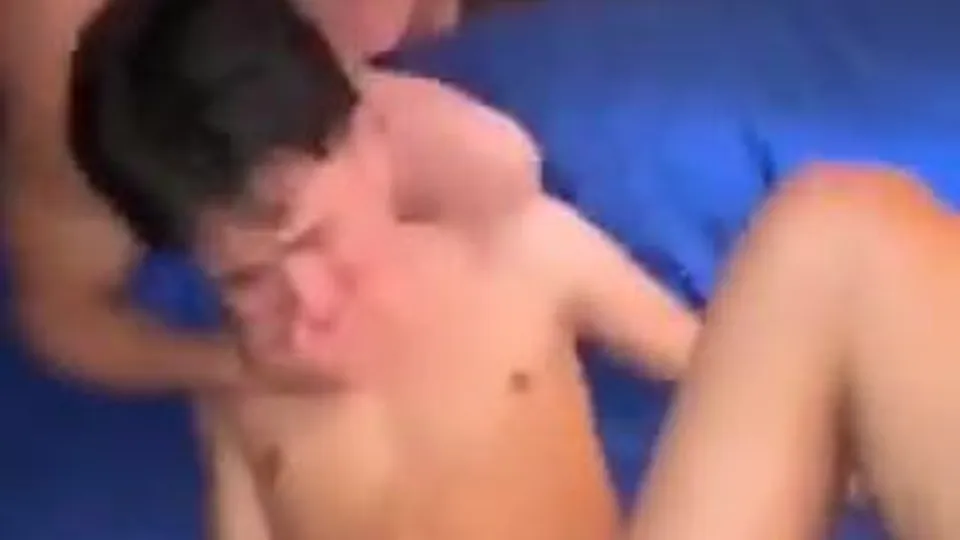 Wrecking his tight hole with their fat cocks