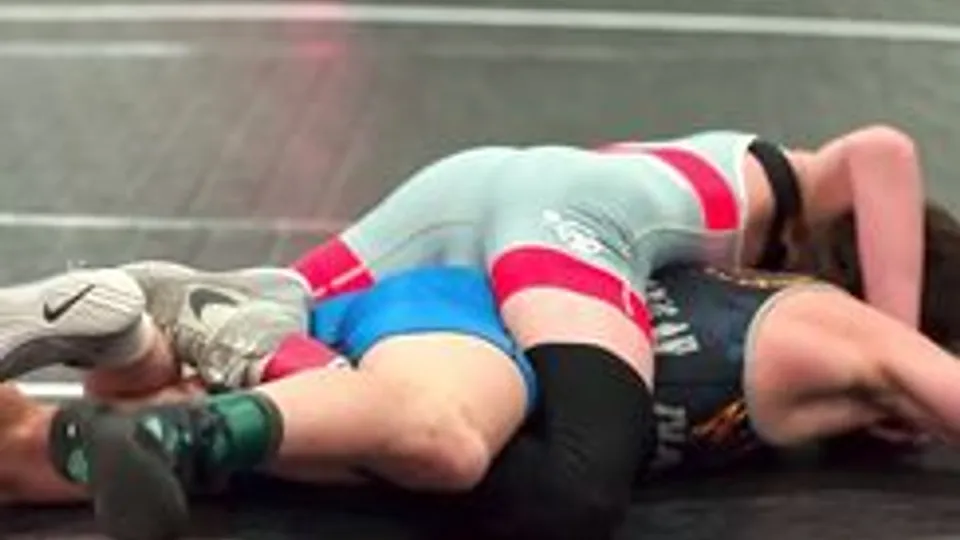 Wrestlers grinding