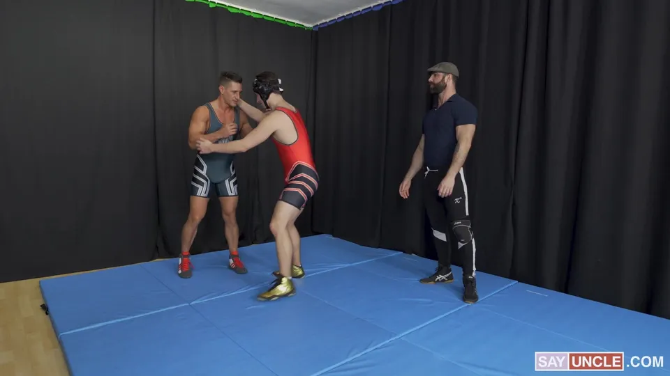 Muscular Threesome: Coach, Stepson & Dad