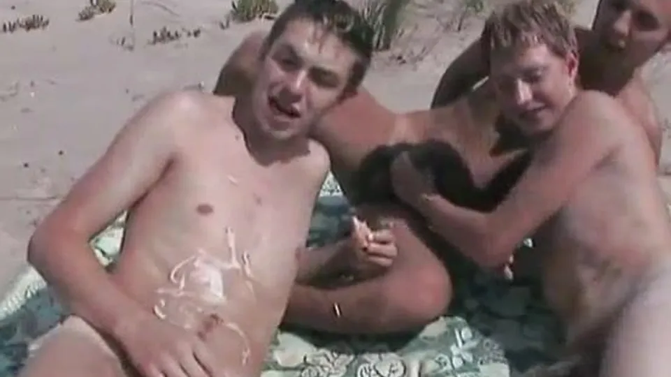 Young Men Group Oral at the Beach