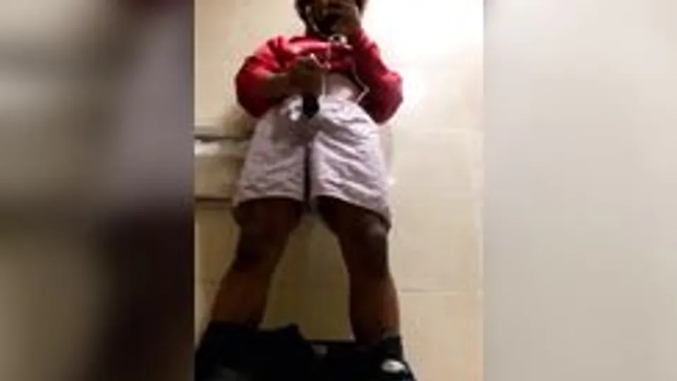 Yng black guy caught jerking