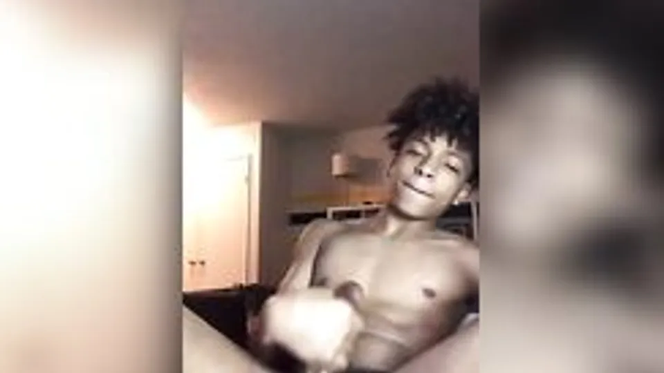 Young Black Boy Solo Cum